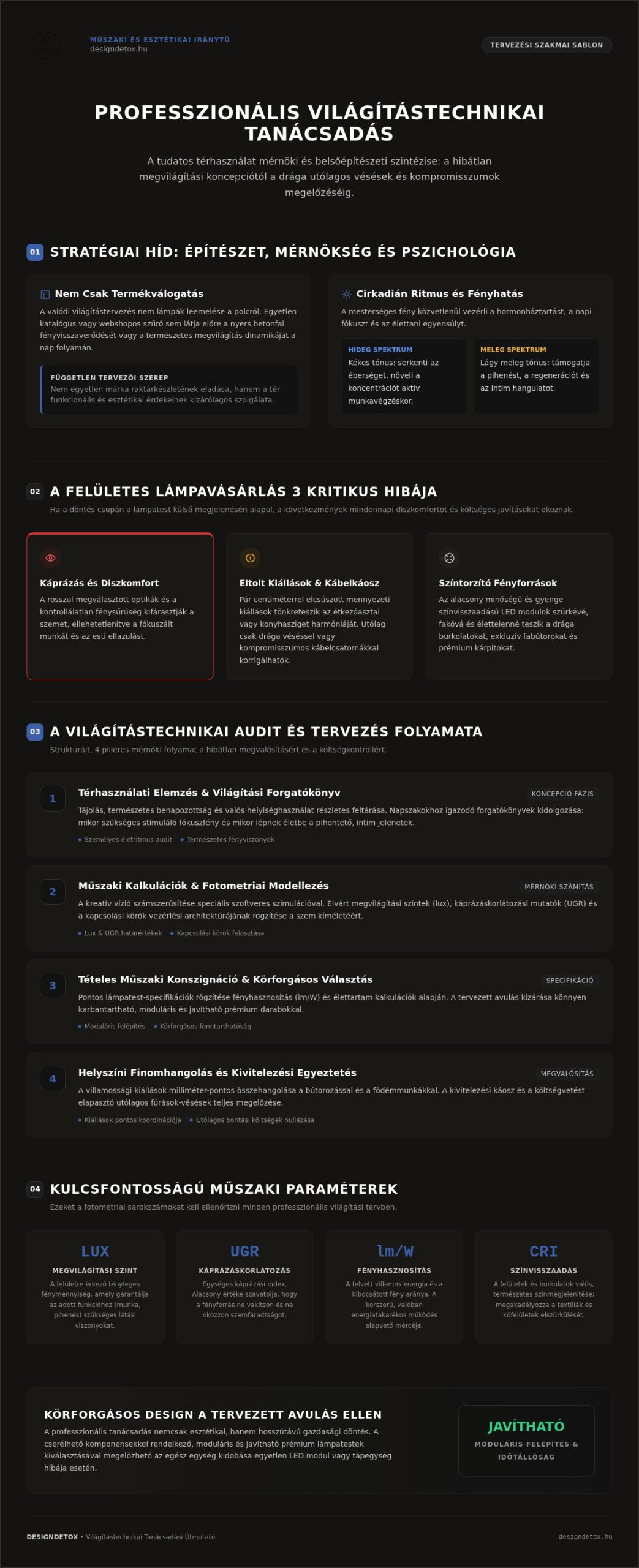 Professzionális világítástechnikai tanácsadás: Sablon és útmutató a tökéletes világítási koncepcióhoz 2026-ban